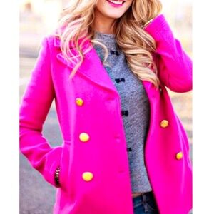 J Crew Stadium Cloth Majesty Wool Peacoat / 00